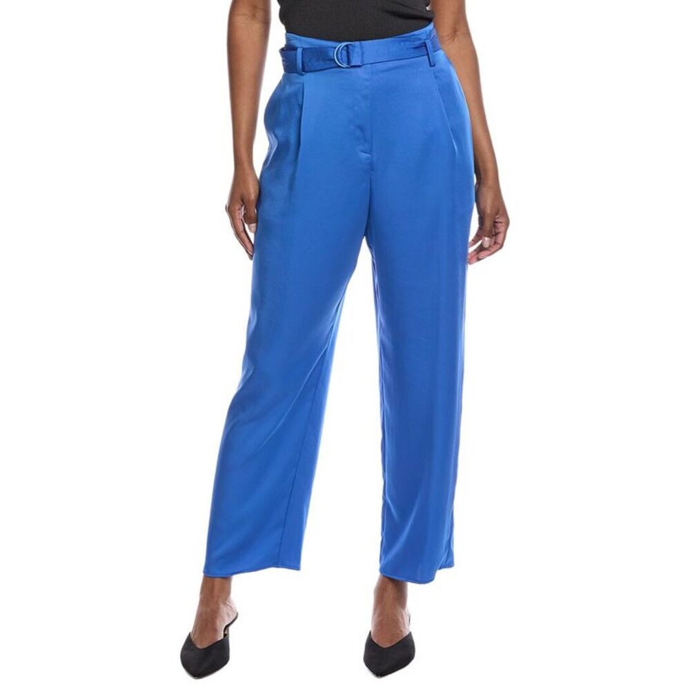 Lapointe Womens  Satin Cropped Pant, Blue